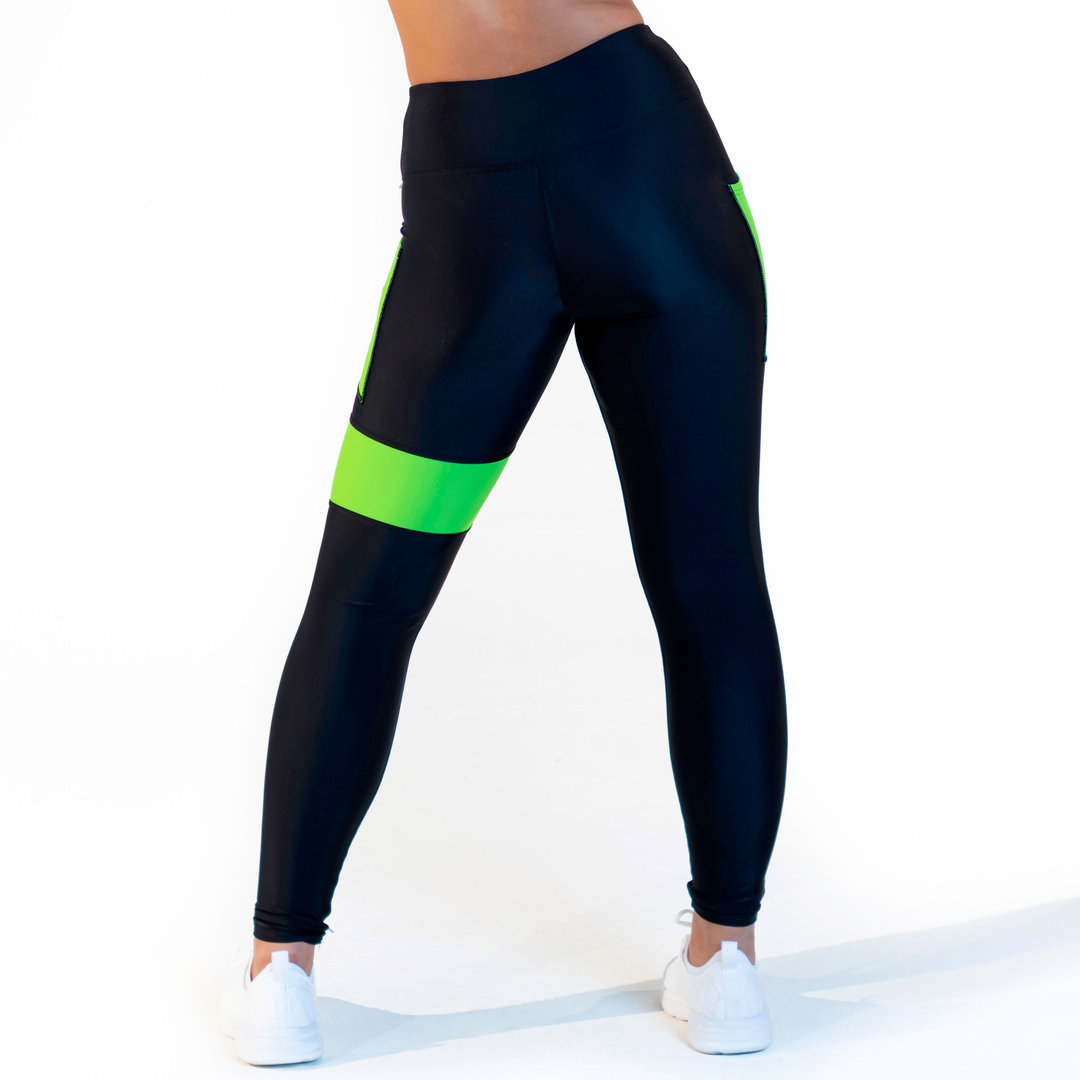 CALAO Leggings high waist - neon green